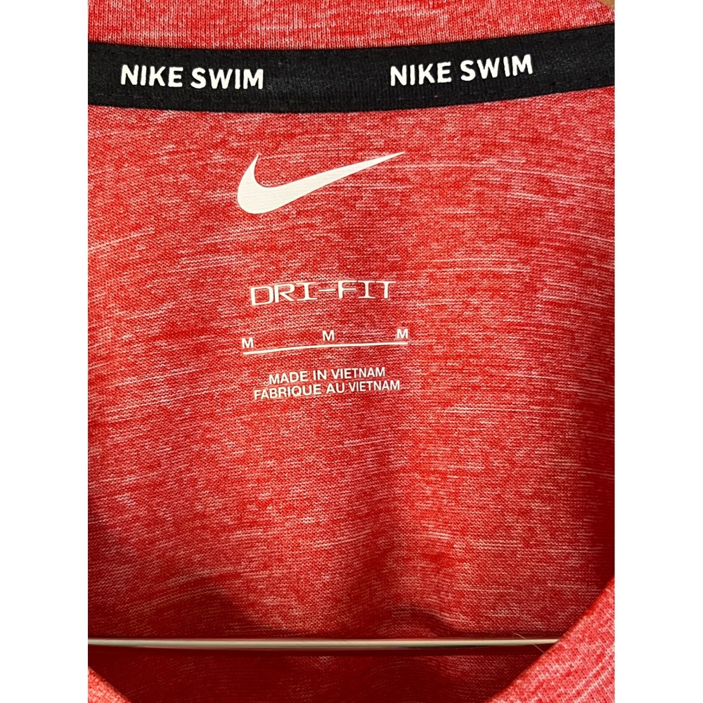 Nike men's Hydroguard red heathered long sleeve swim t-shirt dri-FIT tech M - Picture 5 of 8